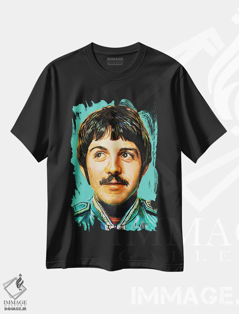 تیشرت مشکی طرح دار پاول، دست نقاشی و طراحی دستی اثر هنر کریس هافمن | فروشگاه ایماژ