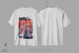 تیشرت سفید طرح دار ایروسمیت ۱، دست نقاشی و طراحی دستی اثر هنر کریس هافمن | immage.ir