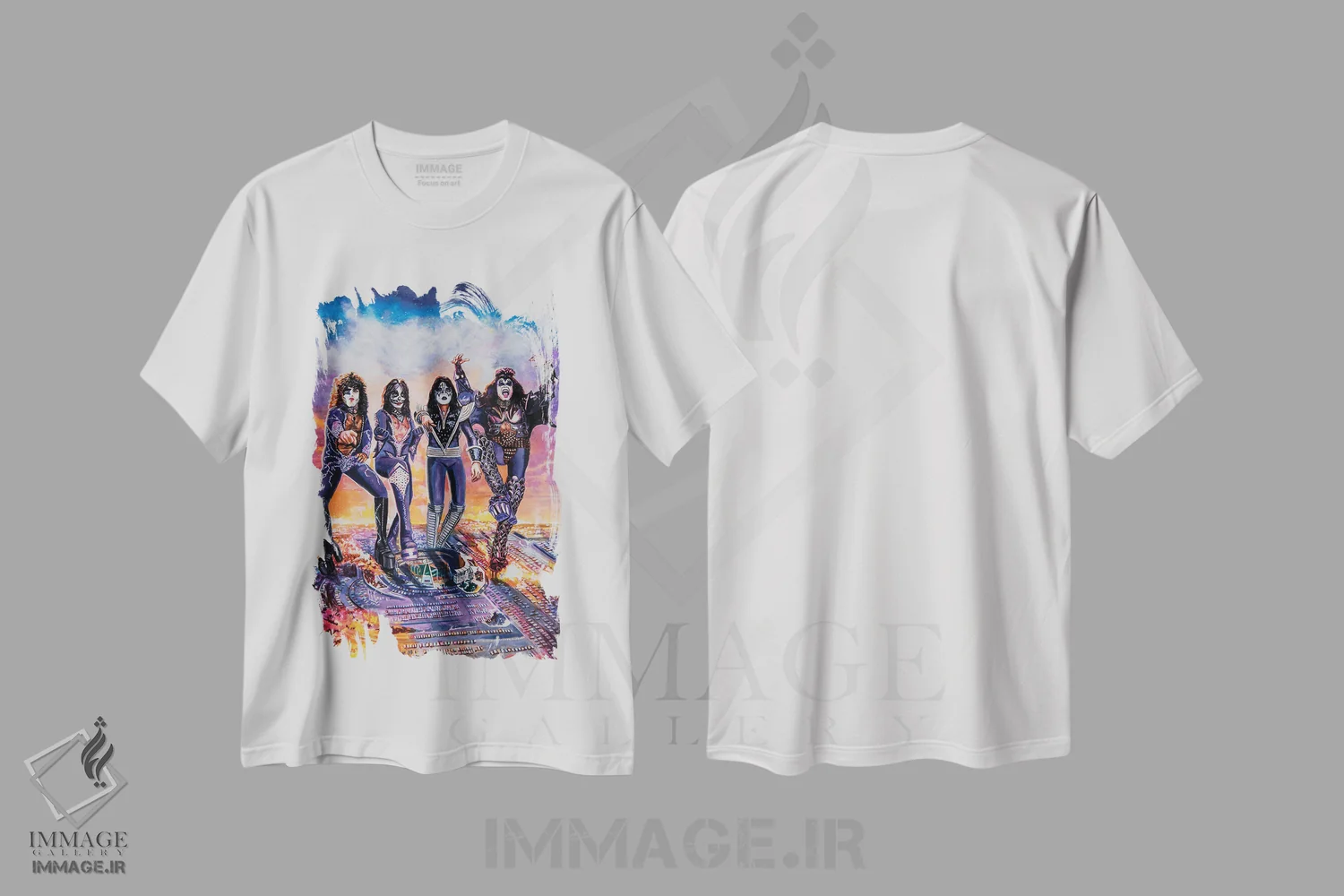 تیشرت سفید طرح دار کیس ۱۹۷۸، دست نقاشی و طراحی دستی اثر هنر کریس هافمن | فروشگاه ایماژ