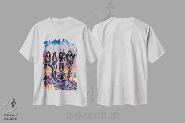 تیشرت سفید طرح دار کیس ۱۹۷۸، دست نقاشی و طراحی دستی اثر هنر کریس هافمن | فروشگاه ایماژ