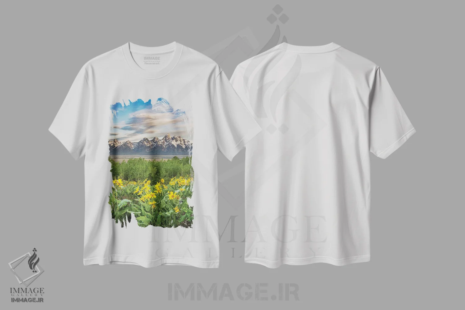 تیشرت سفید طرح دار آثار هاوی گاربر - فروشگاه ایماژ