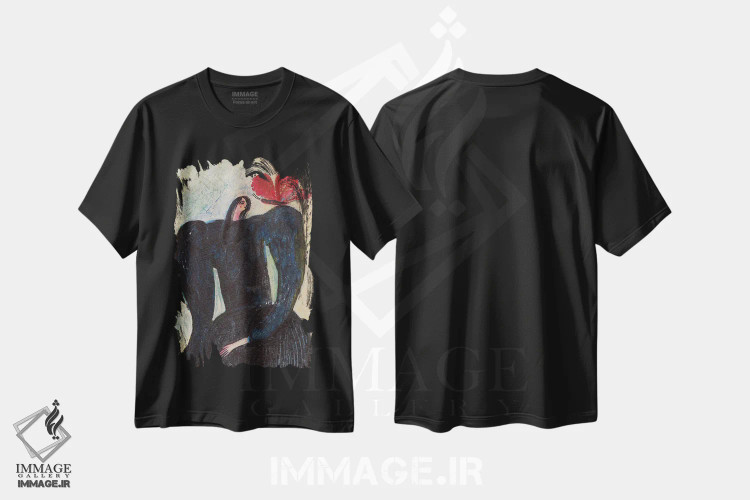 تیشرت مشکی طرح دار جادوی لحظه ای، تزئینی اثر هانیه قشقایی | immage.ir