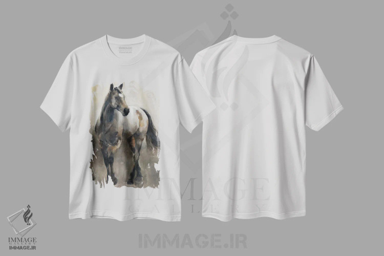 تیشرت سفید طرح دار مس و نیکل، دکور معاصر اثر مریلین هاگمن | فروشگاه ایماژ