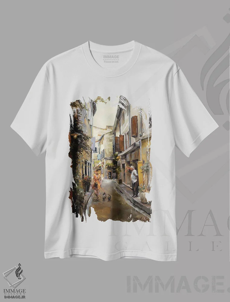 تیشرت سفید طرح دار سن رِمی ۳، مدیوم اثر مریلین هاگمن | فروشگاه ایماژ