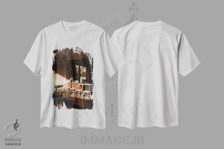 تیشرت سفید طرح دار حال وهوای آنالوگ، دکور معاصر اثر سباستین هیلگتاگ | immage.ir