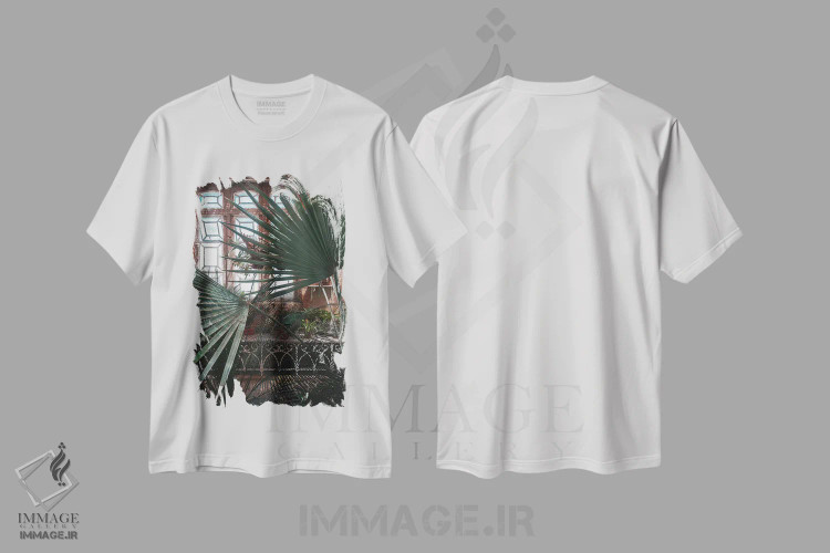 تیشرت سفید طرح دار گلخانه گرمسیری ۲، دکور معاصر اثر سباستین هیلگتاگ | immage.ir