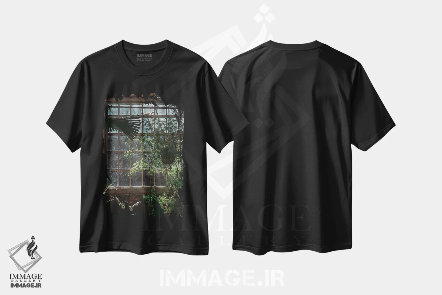 تیشرت مشکی طرح دار گلخانه گرمسیری، دکور معاصر اثر سباستین هیلگتاگ | immage.ir