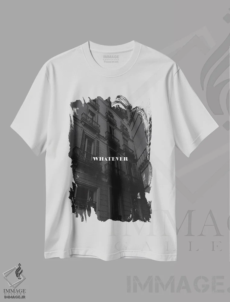 تیشرت سفید طرح دار هر چی، هنر تزئینی سیاه و سفید اثر سباستین هیلگتاگ | immage.ir