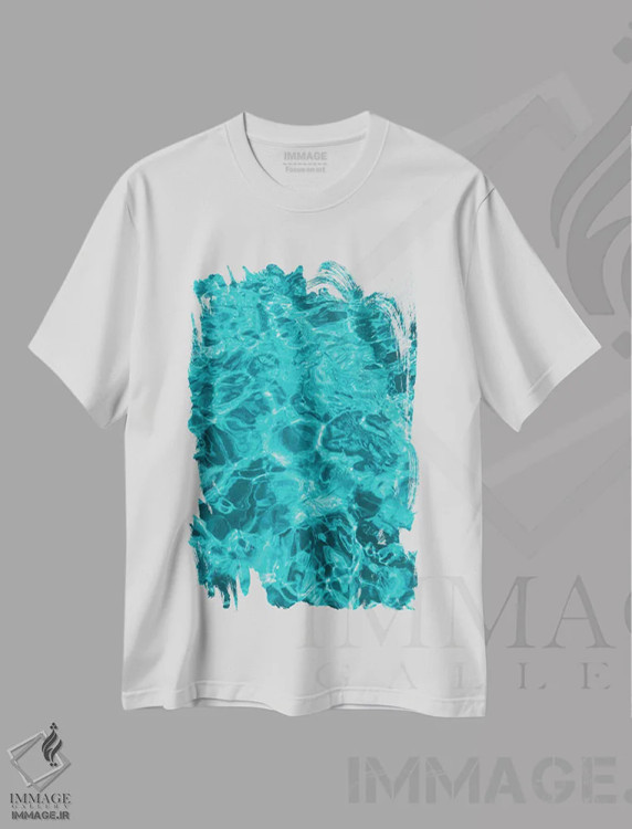 تیشرت سفید طرح دار آب تازه، عکاسی هوایی اثر سباستین هیلگتاگ | فروشگاه ایماژ