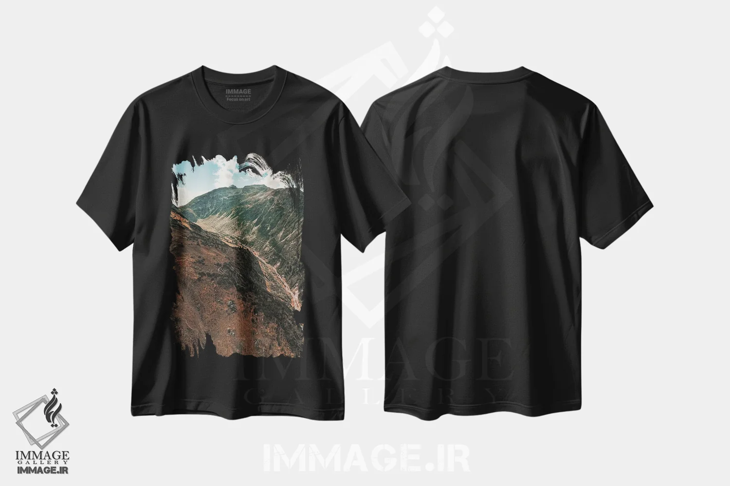 تیشرت مشکی طرح دار دنیای انتزاعی، عکاسی هنری فاخر اثر سباستین هیلگتاگ | فروشگاه ایماژ