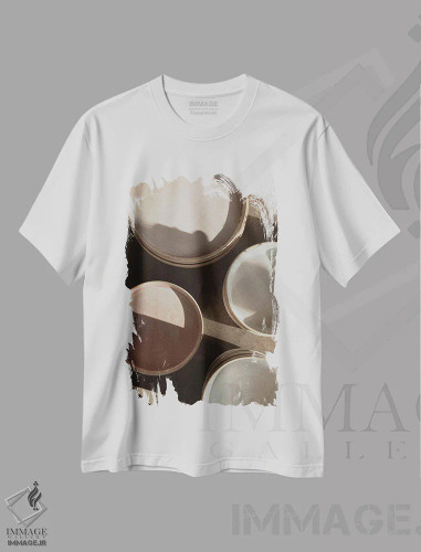 تیشرت سفید طرح دار سفال در آفتاب، عکاسی هوایی اثر سباستین هیلگتاگ | فروشگاه ایماژ