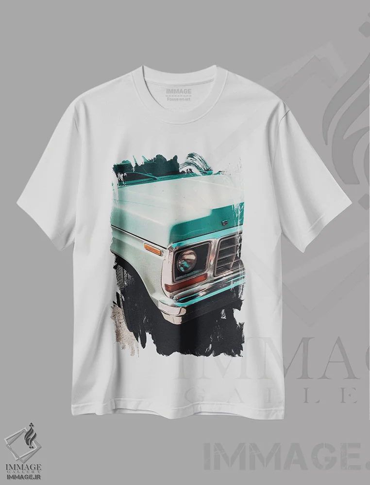 تیشرت سفید طرح دار کامیون اثر سباستین هیلگتاگ | immage.ir