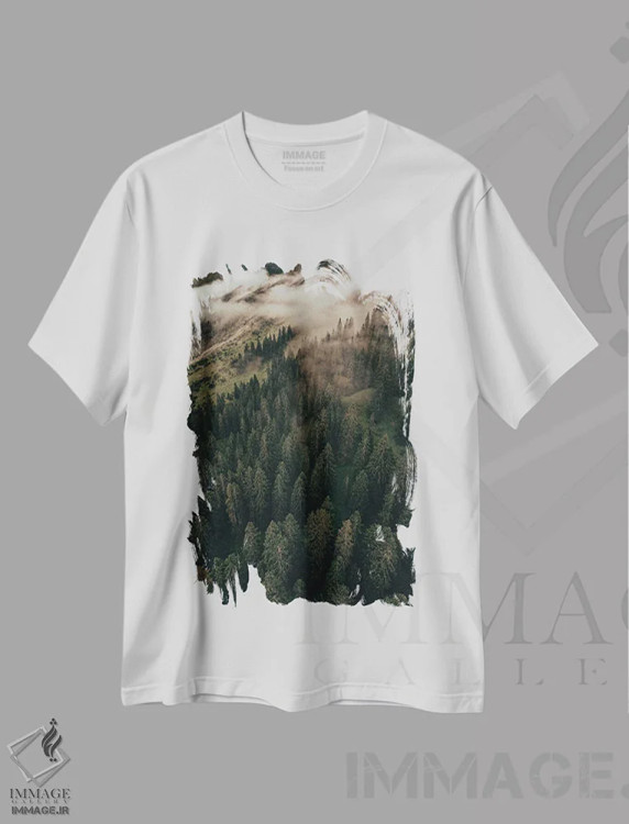 تیشرت سفید طرح دار صبح های آرام ۲، عکاسی هنری فاخر اثر سباستین هیلگتاگ | فروشگاه ایماژ