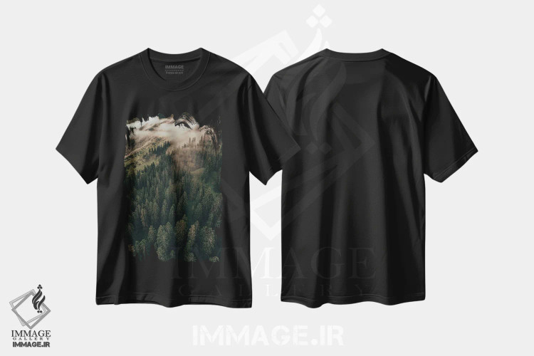 تیشرت مشکی طرح دار صبح های آرام ۲، عکاسی هنری فاخر اثر سباستین هیلگتاگ | immage.ir