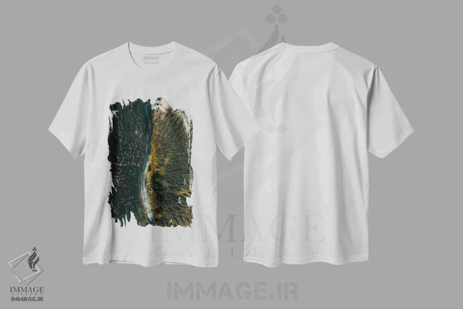 تیشرت سفید طرح دار رودخانه، عکاسی هوایی اثر سباستین هیلگتاگ | immage.ir
