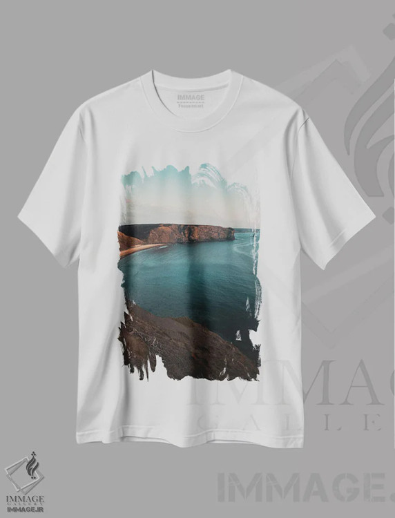 تیشرت سفید طرح دار ساحل در پرتغال، دکور معاصر اثر سباستین هیلگتاگ | immage.ir