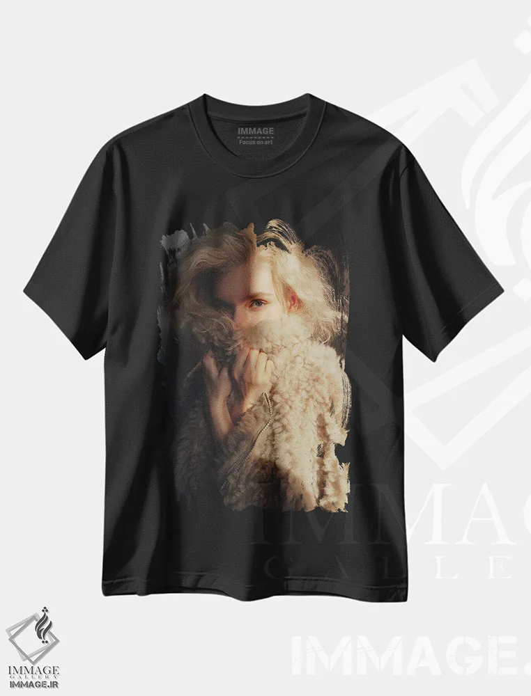 تیشرت مشکی طرح دار غروب، عکاسی هنری فاخر اثر سباستین هیلگتاگ | فروشگاه ایماژ