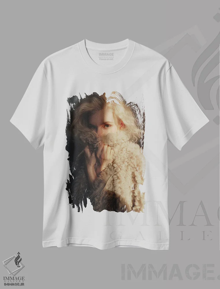 تیشرت سفید طرح دار غروب، عکاسی هنری فاخر اثر سباستین هیلگتاگ | immage.ir