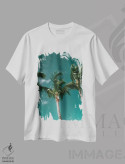 تیشرت سفید طرح دار استوایی، تزئینی اثر سباستین هیلگتاگ | فروشگاه ایماژ