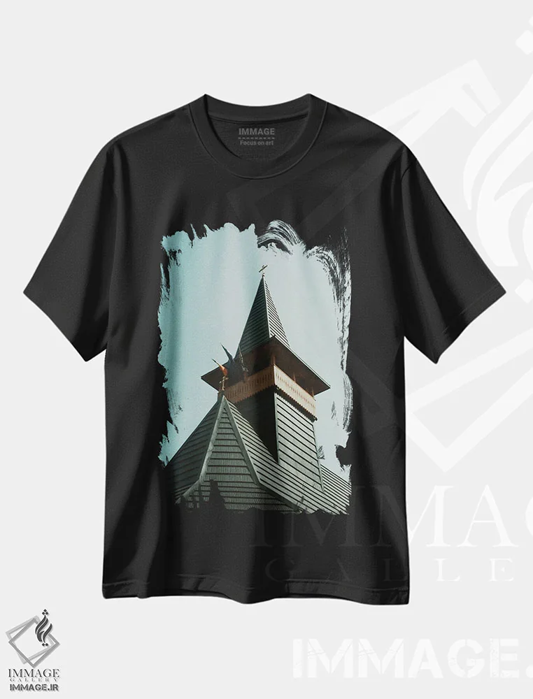 تیشرت مشکی طرح دار مجموعه آنالوگ، تزئینی اثر سباستین هیلگتاگ | فروشگاه ایماژ