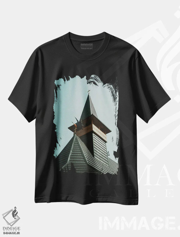 تیشرت مشکی طرح دار مجموعه آنالوگ، تزئینی اثر سباستین هیلگتاگ | فروشگاه ایماژ