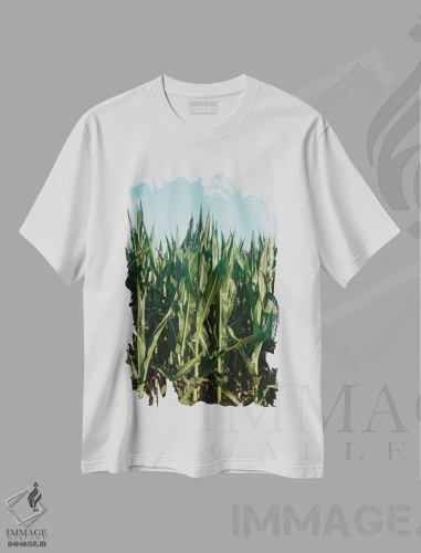 تیشرت سفید طرح دار مجموعه آنالوگ، تزئینی اثر سباستین هیلگتاگ | فروشگاه ایماژ