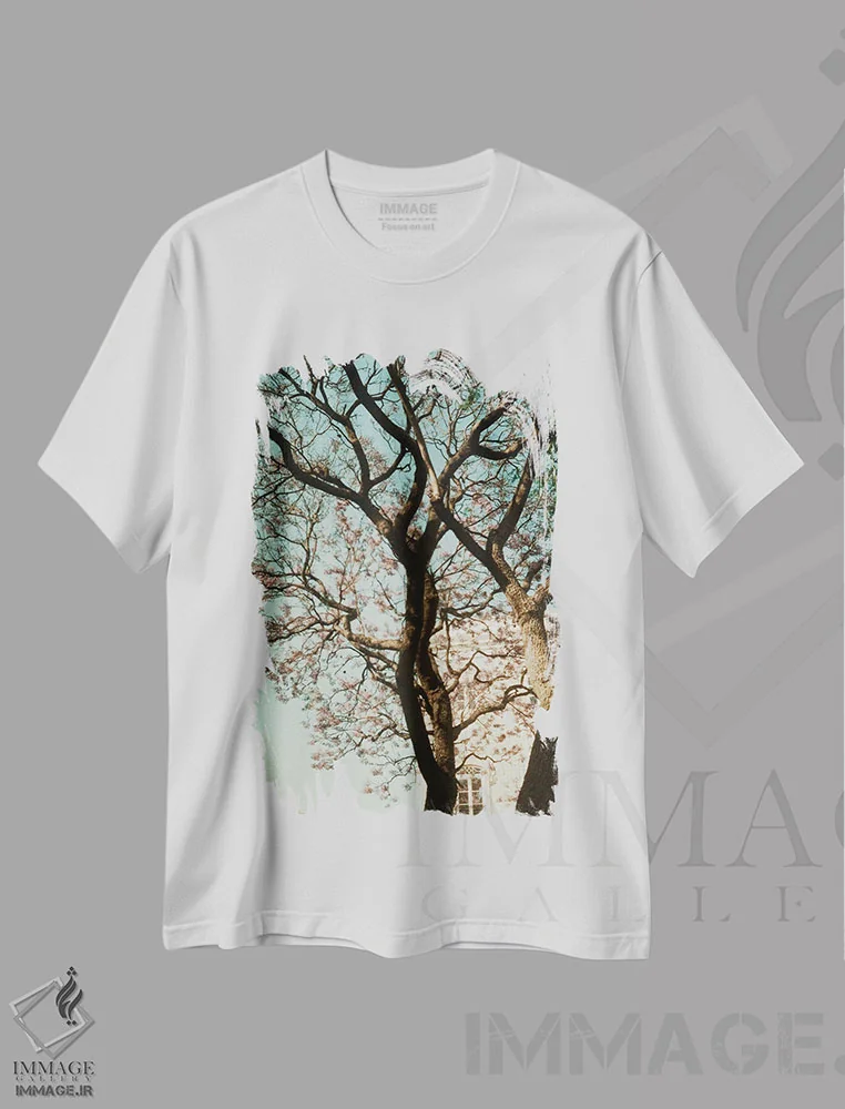 تیشرت سفید طرح دار مجموعه آنالوگ، تزئینی اثر سباستین هیلگتاگ | immage.ir
