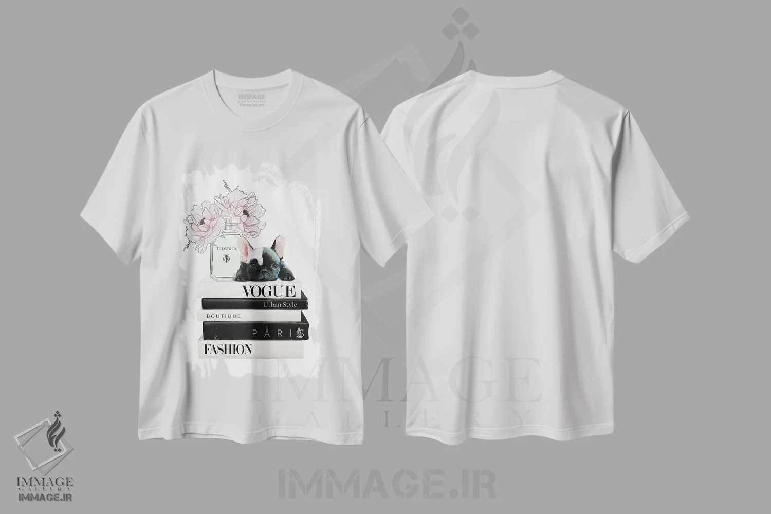 تیشرت سفید طرح دار فرنچیبامزه، هنر دیجیتال اثر هدر گری | immage.ir