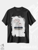 تیشرت مشکی طرح دار کتاب ها و گل ها، هنر دیجیتال اثر هدر گری | فروشگاه ایماژ