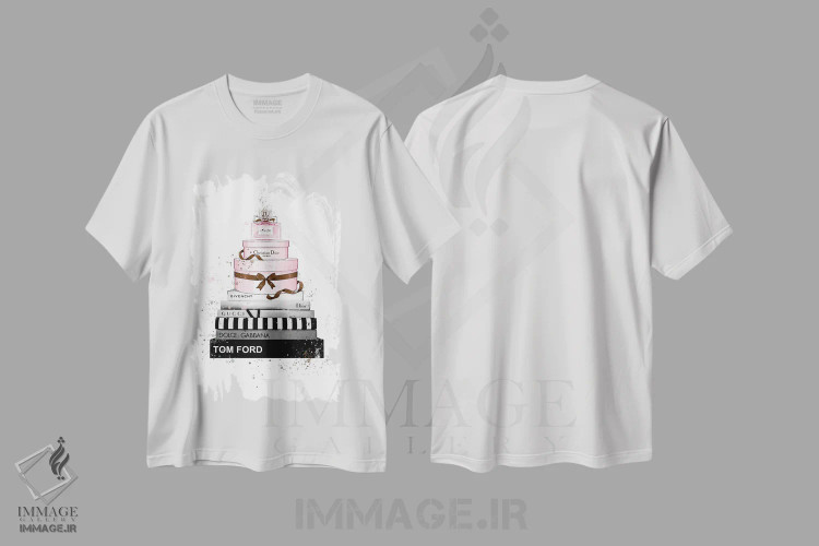تیشرت سفید طرح دار کتاب ها، جعبه و عطر، هنر دیجیتال اثر هدر گری | فروشگاه ایماژ