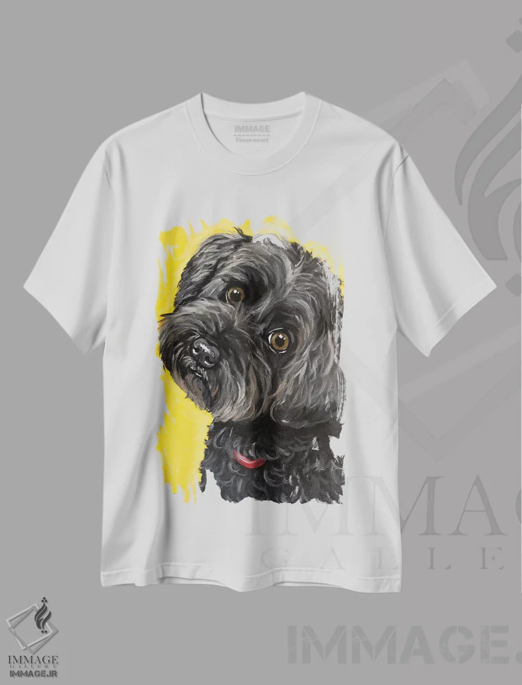 تیشرت سفید طرح دار میلی یورکی پو، هنر فاخر معاصر اثر هیپی هاوند استودیوز | فروشگاه ایماژ