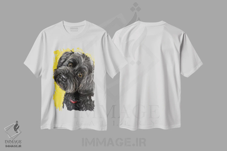 تیشرت سفید طرح دار میلی یورکی پو، هنر فاخر معاصر اثر هیپی هاوند استودیوز | فروشگاه ایماژ