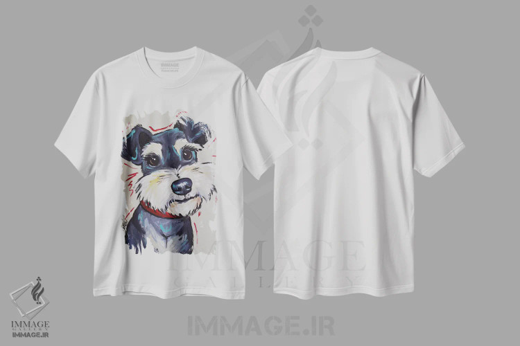 تیشرت سفید طرح دار اشناوزر خیالی، مدیوم اثر هیپی هاوند استودیوز | فروشگاه ایماژ