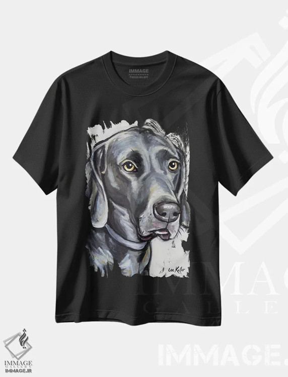 تیشرت مشکی طرح دار وایمارانر، مدیوم اثر هیپی هاوند استودیوز | immage.ir