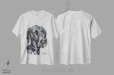 تیشرت سفید طرح دار وایمارانر، مدیوم اثر هیپی هاوند استودیوز | فروشگاه ایماژ