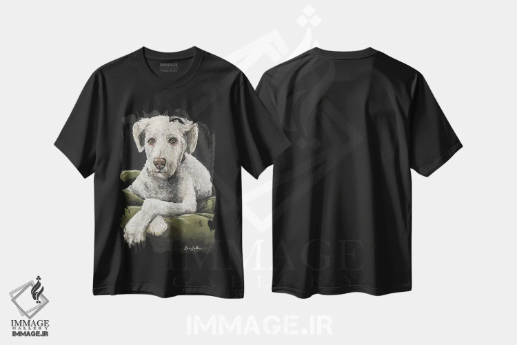 تیشرت مشکی طرح دار گلدن دودل خونسرد، مدیوم اثر هیپی هاوند استودیوز | فروشگاه ایماژ