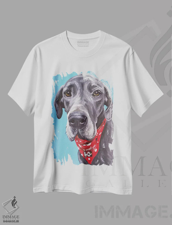 تیشرت سفید طرح دار گرِیت دین جیک، دکور معاصر اثر هیپی هاوند استودیوز | فروشگاه ایماژ