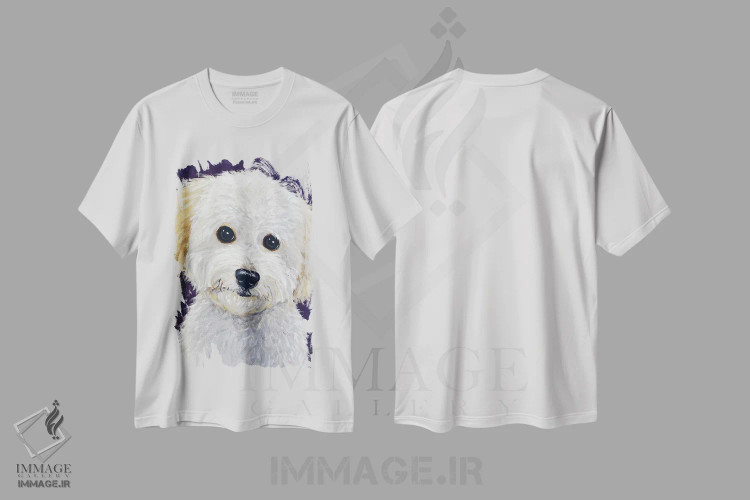 تیشرت سفید طرح دار فلفل گلدن دودل کوچک، دکور معاصر اثر هیپی هاوند استودیوز | immage.ir
