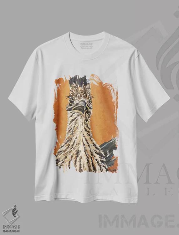 تیشرت سفید طرح دار نقاشی رودرانر، دکور معاصر اثر هیپی هاوند استودیوز | immage.ir