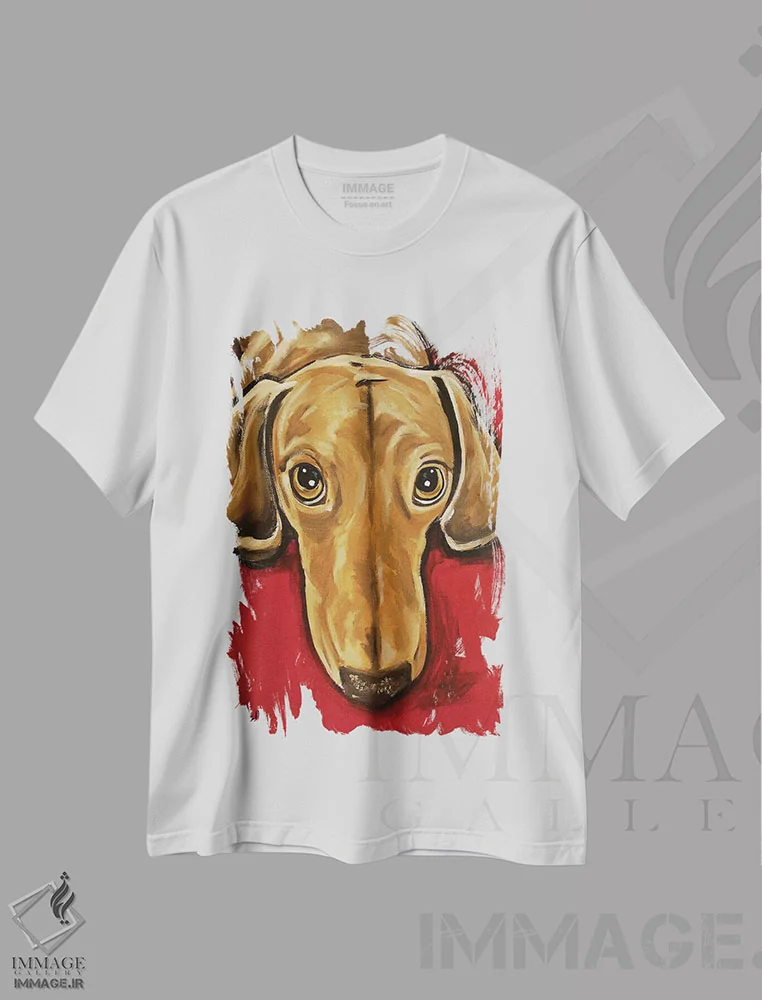 تیشرت سفید طرح دار سمی داشهوند، دکور معاصر اثر هیپی هاوند استودیوز | immage.ir