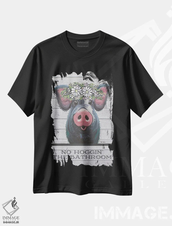 تیشرت مشکی طرح دار آثار هیپی هاوند استودیوز - فروشگاه ایماژ