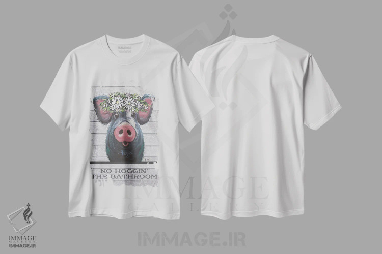 تیشرت سفید طرح دار آثار هیپی هاوند استودیوز - immage.ir