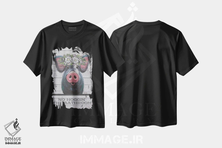 تیشرت مشکی طرح دار آثار هیپی هاوند استودیوز - فروشگاه ایماژ
