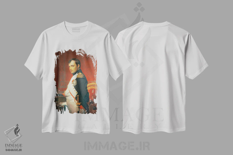 تیشرت سفید طرح دار ناپلئوندر اتاق کار خود، هنر فاخر کلاسیک اثر هیپولیت دلاروش | immage.ir