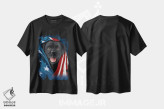 تیشرت مشکی طرح دار توله وطن پرست دو، دکور آمریکایی اثر وینسنت های | فروشگاه ایماژ