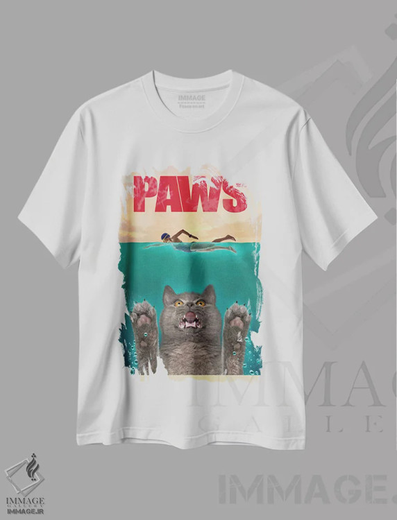 تیشرت سفید طرح دار پنجه ها ۲، هنر دیجیتال اثر وینسنت های | immage.ir