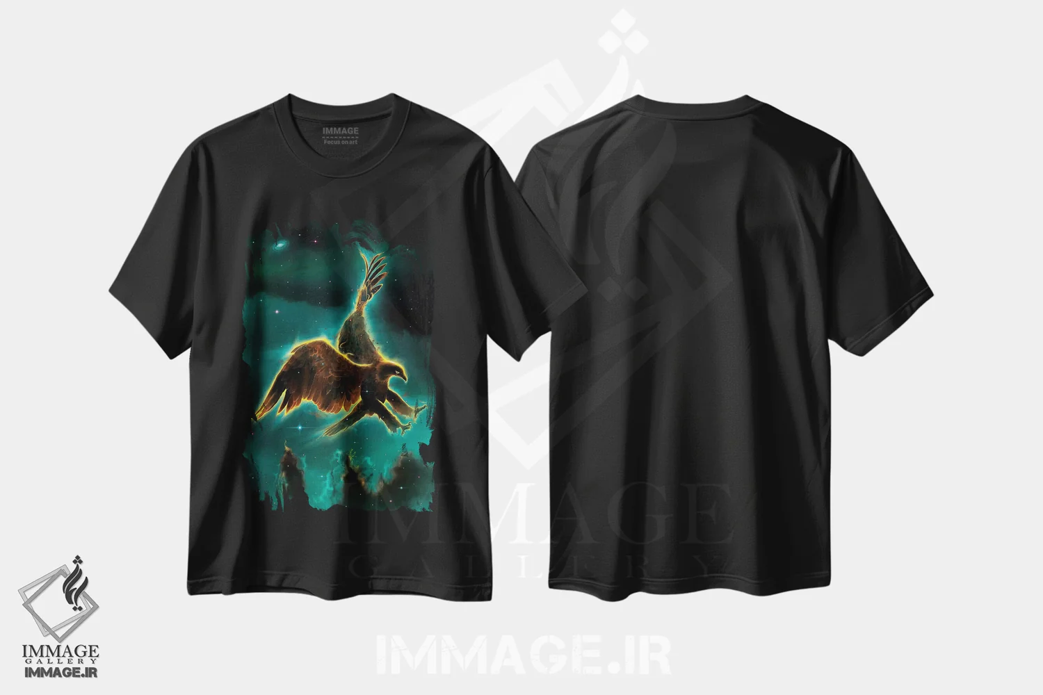 تیشرت مشکی طرح دار کهکشان عقاب، تزئینی اثر وینسنت های | فروشگاه ایماژ