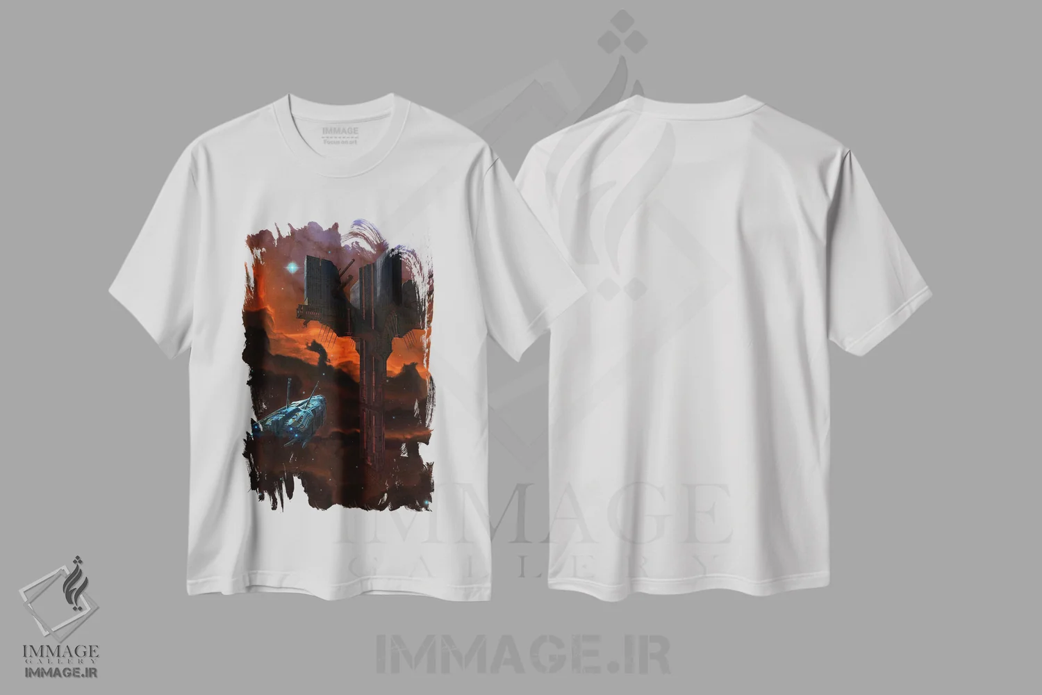 تیشرت سفید طرح دار شیء بیگانه، تزئینی اثر وینسنت های | immage.ir