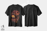 تیشرت مشکی طرح دار اژدهای آتش جهنم، تزئینی اثر وینسنت های | فروشگاه ایماژ