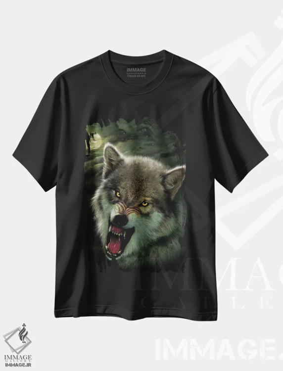 تیشرت مشکی طرح دار نژاد شب، تزئینی اثر وینسنت های | فروشگاه ایماژ